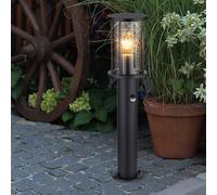 Lampe Lampadaire Détecteur de Mouvement Inox Éclairage Allée Chemin Verre IP54