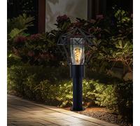 Lampe Lampadaire Éclairage Allée Chemin Inox Borne Lumineuse Industriel Noir