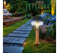 Lampe Lampadaire Luminaires de Jardin Borne Lumineuse Optique Bois Braun