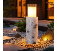 Lampe Lampadaire Solaire LED de Table Terrasses Verre Hauteur 43,5 CM