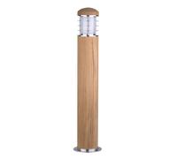Lampe Lampadaire sur Mât Borne Lumineuse Teakholz-Optik Aluminium Extérieure