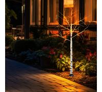 Lampe Lampadaire Terrassenleuchte Blanc LED Arbre Birkenoptik Lampe de Jardin