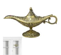Lampe Lanterne Magique De Luxe Classique - Lampe De Génie Magique Vintage Classique, Ornements Artisanaux En Métal | Décoration Cadeau Non Fonctionnelle, Parfaite Pour Les Fêtes, Noël, Anniver