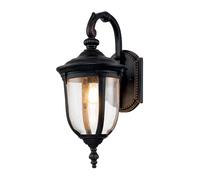 Lampe Lanterne Murale Applique Extérieure Balcon E27 Verre Clair Alu Bronze