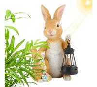 Lampe Lapin - avec Lanterne Lapin de Pâques Imperméable,Lumière Extérieure Solaire Décorative | pour Pelouse Terrasse Porche Allée Chemin Jardin Cadeau Nouveau Logement Anniversaire