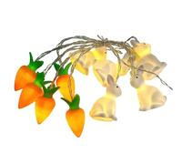 Lampe Lapin - Mignonne À LED Réglable Alimentée par Piles - Guirlandes Lumineuses Carottes De Pâques pour Intérieur - pour Salon Entrée Étagère Mur Jardin Fête