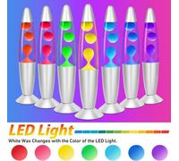Lampe Lave LED Multicolore - Lampe à Lave LED à Mouvement liquide de Cire - Lampe Magma, Lampe Lave Fusée - Verre Robuste