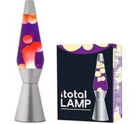 Lampe lave silver 36 cm violet/orange - Itotal - Violet - Métal Orange