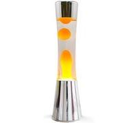 Lampe lave silver 40 cm orange en métal argentée et verre - Itotal - Orange - Métal Multicolore