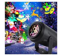 Lampe LED 16 motifs for décoration de Noël, lampe d'extérieur étanche, éclairage scène for le Nouvel An, Holida