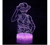 Lampe LED 3D - One Piece Luffy - Multicolore - Tactile - 3W - Intérieur