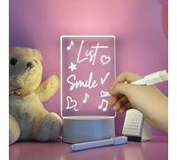 Lampe LED 3D réutilisable avec base en bois et télécommande changeant de couleurs, lampes de table de bureau pour chambre à coucher, enfants ou salon, bar, café, restaurant, bureau, or, rouge, vert,