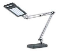 Lampe led 4 work anthracite alu et ABS + pince - Bras 2x36 cm, Tête 23,3 x 11,7 cm Socle 19,8x12 cm G