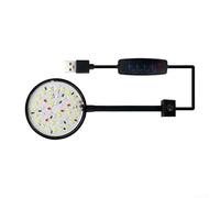 Lampe LED à clipser pour aquarium 5 W/7 W alimentée par USB avec bras réglable à 360 degrés, pour aquarium ou tortue épaisseur de verre de 3 à 6 mm (5 W)
