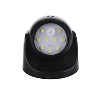 Lampe LED à détecteur de mouvement PIR - Éclairage de passage à capteur automatique pour intérieur et extérieur (Noir)