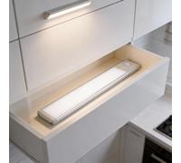 Lampe LED à induction avec détecteur de mouvement, trois réglages de luminosité, support magnétique pour cuisine, escaliers, pièces (1 pièce, 24 cm)