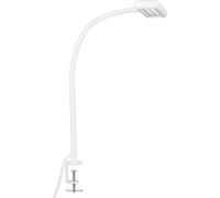 Lampe LED à pince Lampe de table Lampe de bureau réglable Lampe de table blanche, métal, 1x LED 7,5 W 800lm blanc froid, LxH 23x80,5 cm