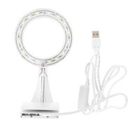 Lampe LED à Pince pour Aquarium, Éclairage Blanc Réglable USB 5W | Plastique Compact, Installation sur Rebord, Format 18x10x8cm, Alimentation DC12V, pour Paysages Aquatiques Nocturnes