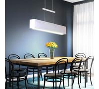 Lampe LED à suspendre Couloir Suspension Plafonnier Chromé Tissu Hauteur réglable Briloner 4214-016
