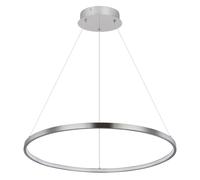 Lampe LED à suspendre de table à manger Ring argent Lampe LED à suspendre de salle à manger, 1x 29W 1500lm 3000K, DxH 60x120 cm