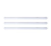 Lampe LED à vasque Lampe de garage Lampe pour locaux humides Plafonnier, protégé contre les jets d'eau, angle de rayonnement 120°, 48W 5760lm 6500K blanc froid, L 150 cm, 3 pièces