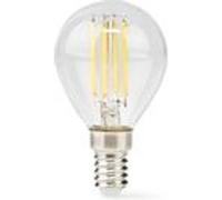 Nedis Ampoule LED E14 LBFE14G452 – 4,5 W, 2700 K blanc chaud, G45 transparent