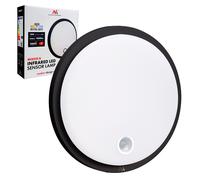 Maclean Lampe LED MCE525 détecteur de mouvement PIR 10W IP65 4000K 1000 lm Noir