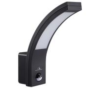 Lampe LED avec détecteur de mouvement PIR noir 10W IP54 750lm blanc neutre (4000