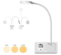 Lampe LED avec prise mur veilleuse prise 75cm 4W 5000K dimmable liseuse lampe de chevet bureau IP20 luminaire éclairage intérieur