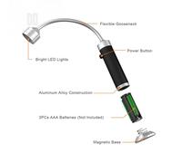 Lampe LED brillante pour Barbecue, alimentée par batterie, avec Base magnétique, nouveauté, 1 pièce