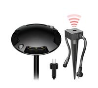 Lampe LED Bunda à 4 flammes pour l'extérieur, à poser au sol, avec capteur