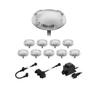 Lampe LED Bunda à 4 flammes pour l'extérieur, blanc chaud, 10 pcs.