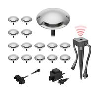 Lampe LED Bunda à poser au sol, 1 flamme, avec capteur crépusculaire, pour