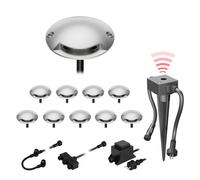 Lampe LED Bunda à poser au sol, 1 flamme, avec capteur crépusculaire, pour