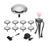 Lampe LED Bunda à poser au sol, 1 flamme, avec capteur crépusculaire, pour