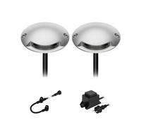 Lampe LED Bunda à poser au sol, 1 flamme, pour l'extérieur, carrossable, blanc