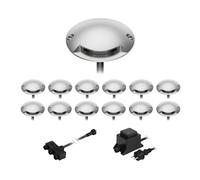 Lampe LED Bunda à poser au sol, 1 flamme, pour l'extérieur, carrossable, blanc