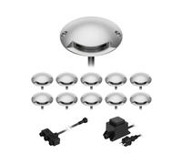 Lampe LED Bunda à poser au sol, 1 flamme, pour l'extérieur, carrossable, blanc