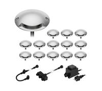 Lampe LED Bunda à poser au sol, 1 flamme, pour l'extérieur, carrossable, blanc