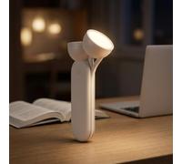 Lampe LED Bureau Double pour source Lumineuse Flexible Lampe(Pearl White) | Col de cygne flexible, double pour source lumineuse, angle ajustable, bureau, lecture, travail précis