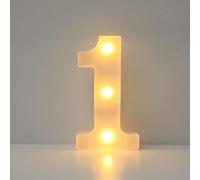 Lampe LED Chiffres 3D Lumineux Chiffres Décoratifs Veilleuse Lampe 0 1 2 3 4 5 6 7 8 9 pour mariage, anniversaire, fête, Noël (1)