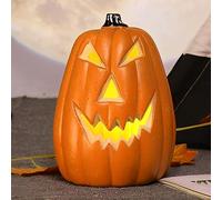 Lampe LED citrouille décorative d'Halloween - Lampe LED citrouille - Décoration d'Halloween - Bougies LED - Citrouille creuse - Fonctionne avec piles - Pour décoration d'Halloween, fête - Décoration