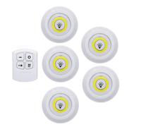 Lampe Led Cob 5w Avec Télécommande Réglable,Bouton-Poussoir,Pour Placard,Escalier,Cuisine,Salle De Bain,Garde-Robe,Veilleuse - Type Yellow-Warm White