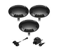 ledscom.de Lampe LED de sol en saillie Bunda, 4 flammes, pour l'extérieur, noir, carrossable, blanc chaud, 3 pièces