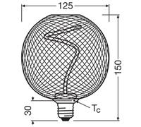 OSRAM Lampe à filament de paille (or/rond)
