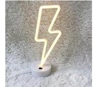 Lampe LED Décorative Éclair Tonnerre Veilleuse Néon Interrupteur Lumière Rose YONIS Rose