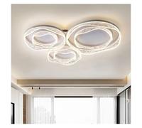 Lampe LED décorative Nordique pour Salon et Chambre à Coucher, plafonnier pour pièce à Vivre, éclairage intérieur (Blanc, 3 têtes, télécommande)