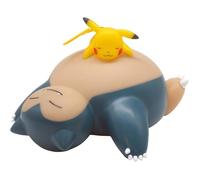 Pokémon Figurine lumineuse Ronflex + Pikachu endormi – Plastique Bleu/Blanc/Jaune – 25 cm