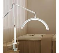 Led Lampe Extension De Cils, Lampe Demi Lune, Lampe Onglerie Table, Lampe Demi Lune Extension De Cils, Lampe Cils Professionnel, Lampe Sur Pied pour Le Soin Des Yeux (blanc)
