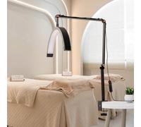 Lampe LED Demi-Lune pour Extension De Cils et Onglerie - Lampe Sur Pied Professionnelle pour Le Soin Des Yeux (Noir)